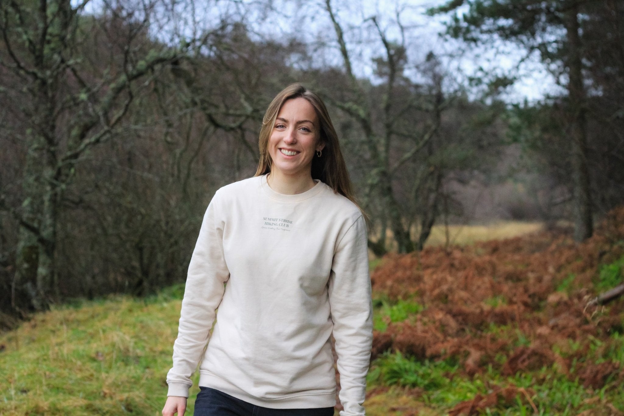 Womens Oversized Hiking Club Sweatshirt - Summit Stride